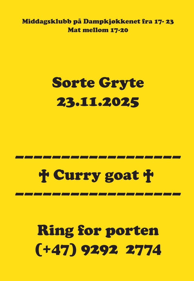 Sorte Gryte Curry Goat