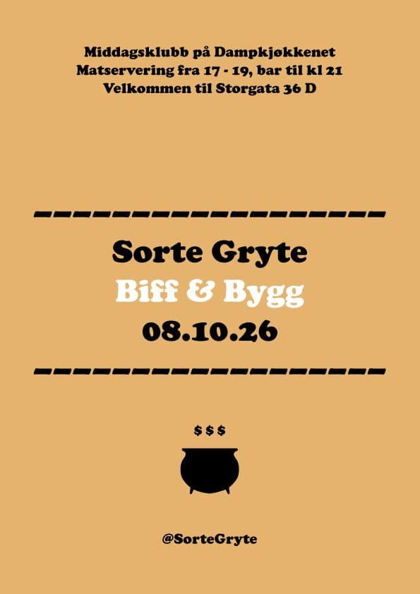 Sorte Gryte Biff & Bygg